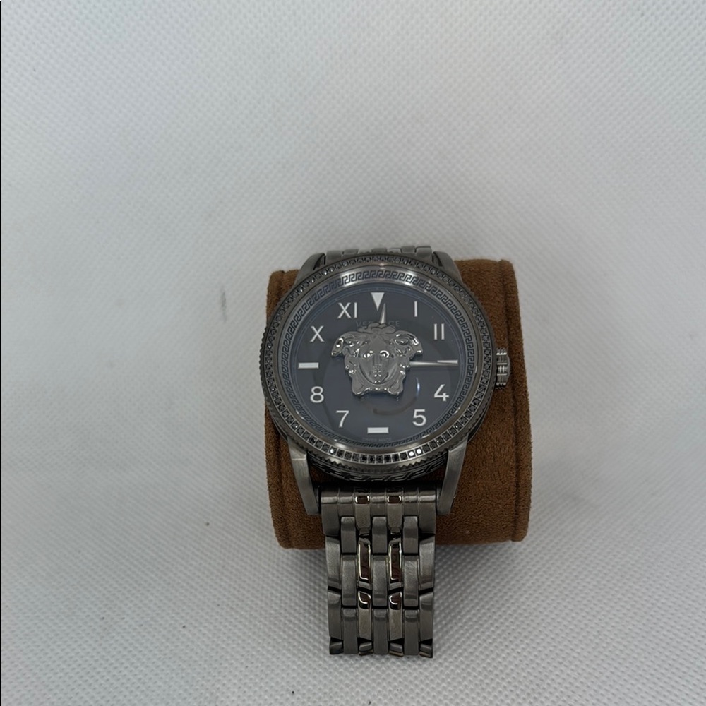 Versace Silver Men's Watch with Diamonds